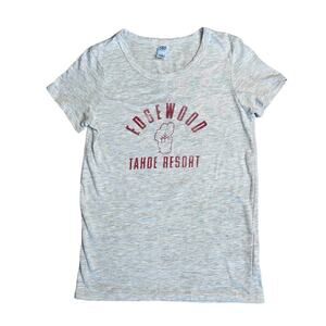 ALTERNATIVE Heather Gray ‘Edgewood Tahoe Resort’ Short Sleeve T-Shirt Women’s M